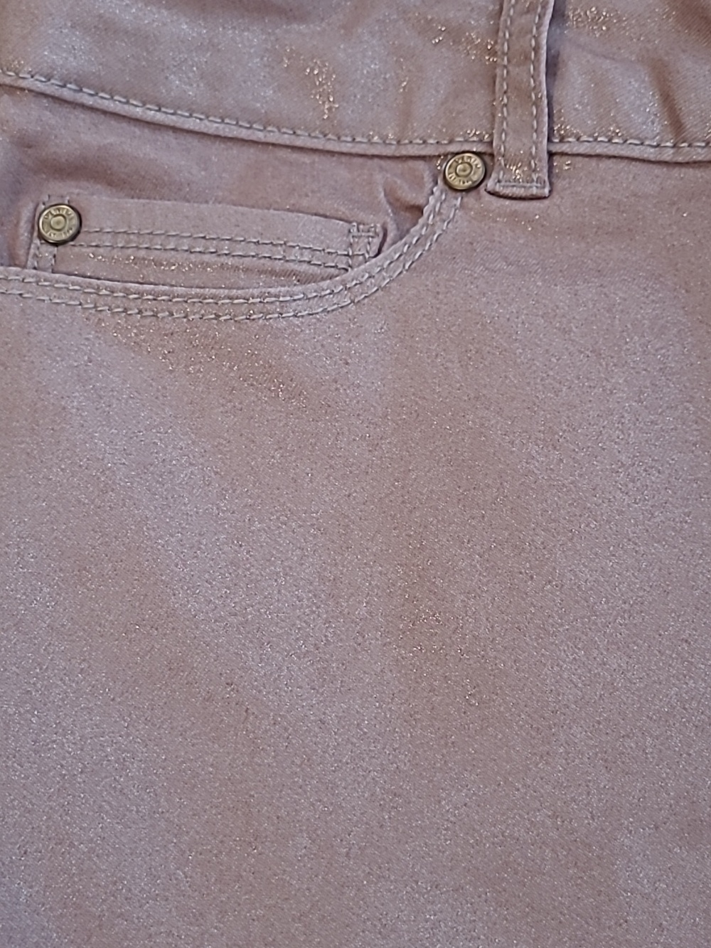 Sparkle/Shimmering Mauve Skinny Jeans LIKE NEW - Picture 2 of 10